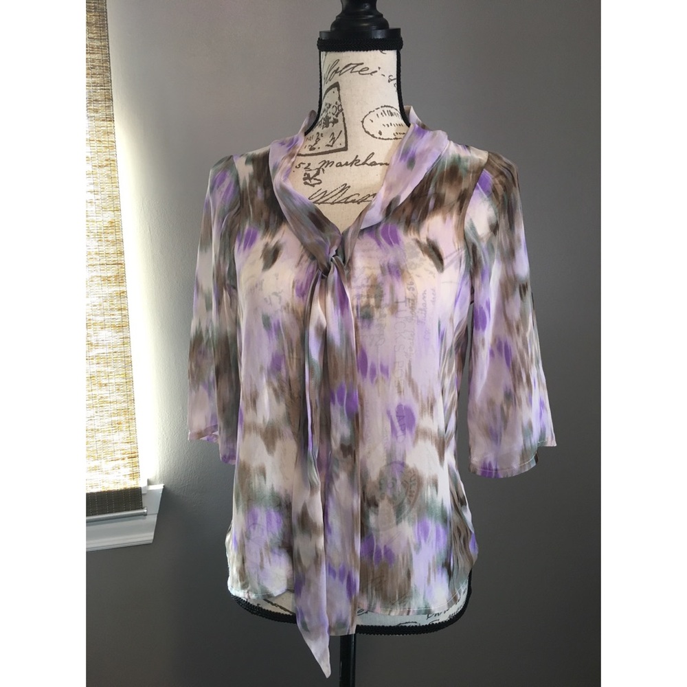 Fab’rik sheer watercolor blouse